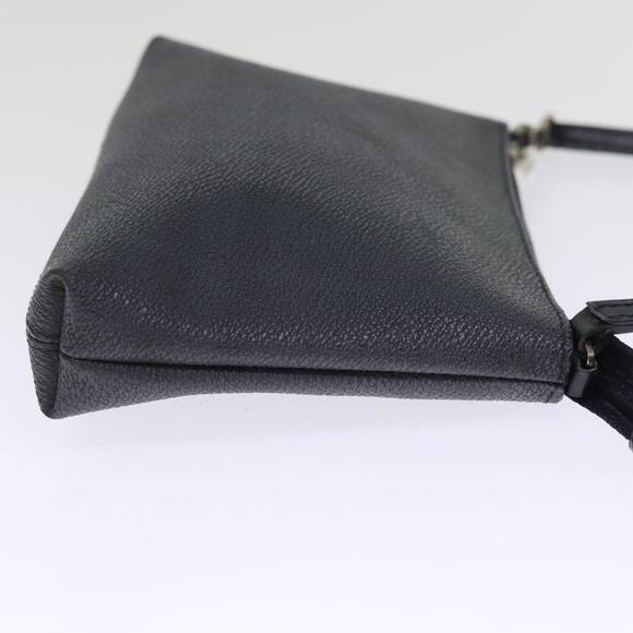 BURBERRY Nova Check Pouch PVC Leather Gray Auth bs14711 - Picture 3 of 16